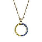 Mariana Necklace Pendant Fashionable Citrine, Sapphire, & Clear Austrian Crystals My Treasures Coll. - Image 2