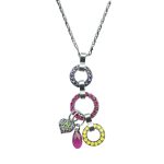 Mariana Necklace Pendant Beautiful Fuchsia, Yellow Opal, Olivine, Indicolite, & Tanzanite Austrian Crystals Cuba Caribbean Life Coll. - Image 2