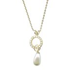 Mariana Necklace Pendant Simply Elegant Cream Pearl & White Opal Austrian Crystals Bermuda Caribbean Life Coll.