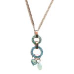 Mariana Necklace Pendant Two Tier Blue Zircon, Caribbean Blue Opal, Pacific Opal, & Turq Austrian Crystals Bahamas Caribbean Life Coll. - Image 3