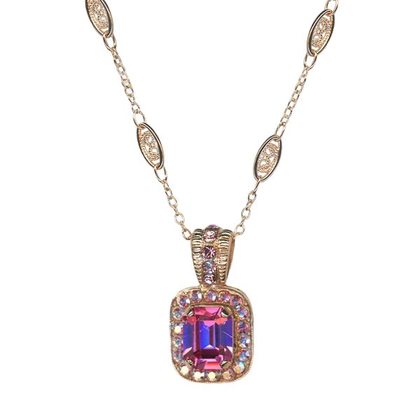 Mariana Necklace Pendant Lovely Lt Rose & AB Austrian Crystals Love Joy Of Life Coll.