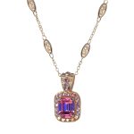 Mariana Necklace Pendant Lovely Lt Rose & AB Austrian Crystals Love Joy Of Life Coll. - Image 2