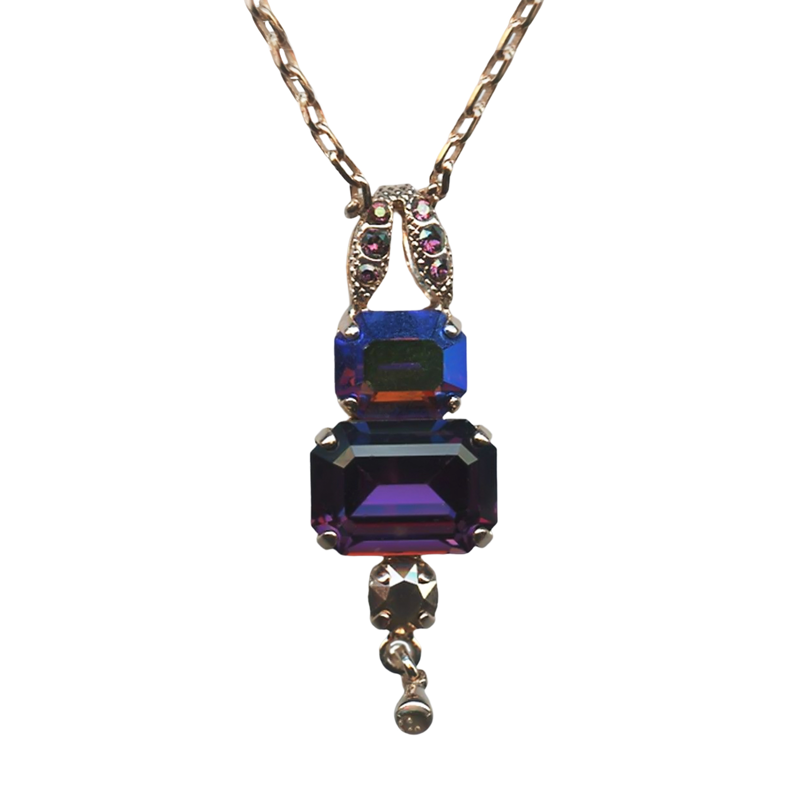 N-5040-8-1072-RG(1) Mariana Necklace Pendant Glamorous Amethyst, AB, & Aurum Austrian Crystals Bohemian Rhapsody Songbook Coll. - Image 1