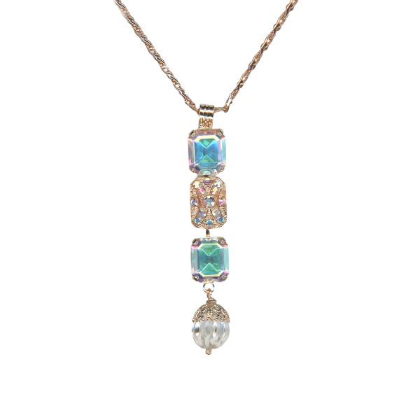 Mariana Necklace Pendant Glitzy Multi Tier AB & Clear Austrian Crystals My Treasures Coll.