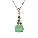 Necklace Pendant By Mariana Woman Fashionable Pacific Opal and Emerald Swarovski Crystals
