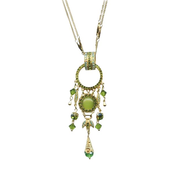Mariana Necklace Pendant Exquisite Olivine & AB Austrian Crystals My Treasures Coll.