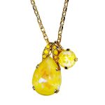 Mariana Necklace Pendant Shimmering Sun Kissed Sunshine Austrian Crystals My Treasures Coll.
