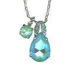 Mariana Necklace Pendant Gorgeous Sun Kissed Aqua & Lt Turq Austrian Crystals My Treasures Coll.