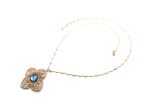 Mariana Necklace Pendant Fab Sapphire, Moonlight, Sand Opal, & White Opal Austrian Crystals My Treasures Coll. - Image 3