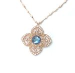 Mariana Necklace Pendant Fab Sapphire, Moonlight, Sand Opal, & White Opal Austrian Crystals My Treasures Coll. - Image 2