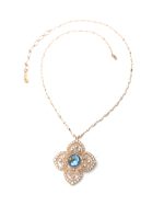 Mariana Necklace Pendant Fab Sapphire, Moonlight, Sand Opal, & White Opal Austrian Crystals My Treasures Coll.