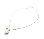 Mariana Necklace Pendant Simply Elegant Cream Pearl, Marbled Stone, & Clear Austrian Crystals Bermuda Caribbean Life Coll. - Image 3