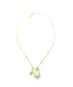 Mariana Necklace Pendant Glamorous Cream Pearl, Marbled Stone, & Clear Austrian Crystals Bermuda Caribbean Life Coll. - Image 3