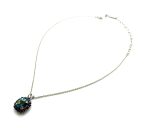 Mariana Necklace Pendant Floral Ornate Indicolite & Burgundy Austrian Crystals Peacock 2019 Spring Coll. - Image 3