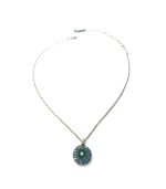 Mariana Necklace Pendant Gorgeous Floral Royal Blue, Aquamarine, Palace Green Opal, & Turq Austrian Crystals Dancing the Night Away Coll. - Image 2