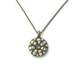 Mariana Necklace Pendant Shimmering AB, Clear, & White Pearls Austrian Crystals My Treasures Coll.