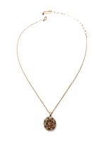 Mariana Necklace Pendant Floral Smoked Topaz & Golden Shadow Austrian Crystals My Treasures Coll. - Image 2
