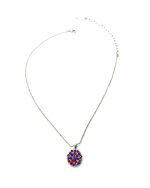Mariana Necklace Pendant My Treasures Coll. Guardian Angel Lt Siam & Sapphire Austrian Crystals - Image 3