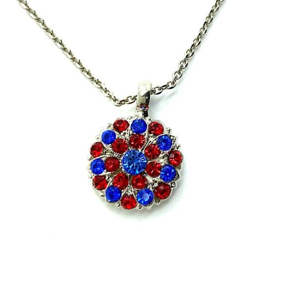 Mariana Necklace Pendant My Treasures Coll. Guardian Angel Lt Siam & Sapphire Austrian Crystals