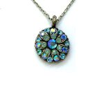 Mariana Necklace Pendant Charming Aquamarine, Pacific Opal, & AB Austrian Crystals My Treasures Coll.