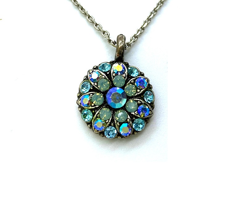 N-5212-26770-SP (2) Mariana Necklace Pendant Charming Aquamarine, Pacific Opal, & AB Austrian Crystals My Treasures Coll. - Image 1