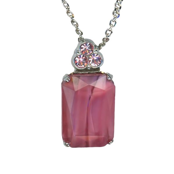 Mariana Necklace Pendant Lovely Rose Delite & Lt Rose Austrian Crystals My Treasures Coll.