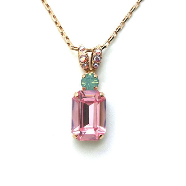 Mariana Necklace Pendant Adorable Lt Rose & Pacific Opal Austrian Crystals My Treasures Coll.