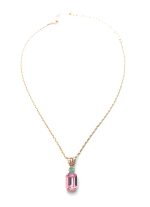 Mariana Necklace Pendant Adorable Lt Rose & Pacific Opal Austrian Crystals My Treasures Coll. - Image 2