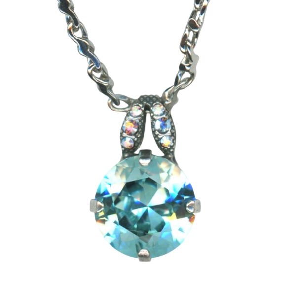 Mariana Necklace Pendant Alluring Aquamarine & AB Austrian Crystals My Treasures Coll.