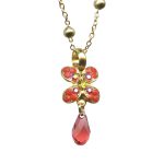 Mariana Necklace Pendant Glamorous Shades of Orange Austrian Crystals Silk Road Coll.