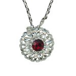 Mariana Necklace Pendant Floral Siam Austrian Crystals My Treasures Coll. - Image 2