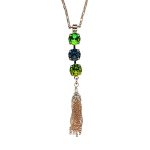 Mariana Necklace Pendant Beautiful Emerald, Montana Blue & Olivine Austrian Crystals Atlantis Under The Sea Winter 2021 Coll. - Image 3