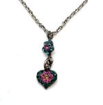 Necklace Pendant By Mariana Woman Charming Emerald and Topaz Swarovski Crystals
