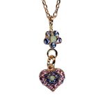 Mariana Necklace Pendant Exquisite Lt Rose, Tanzanite & Chrysolite Opal Austrian Crystals My Treasures Coll. - Image 2