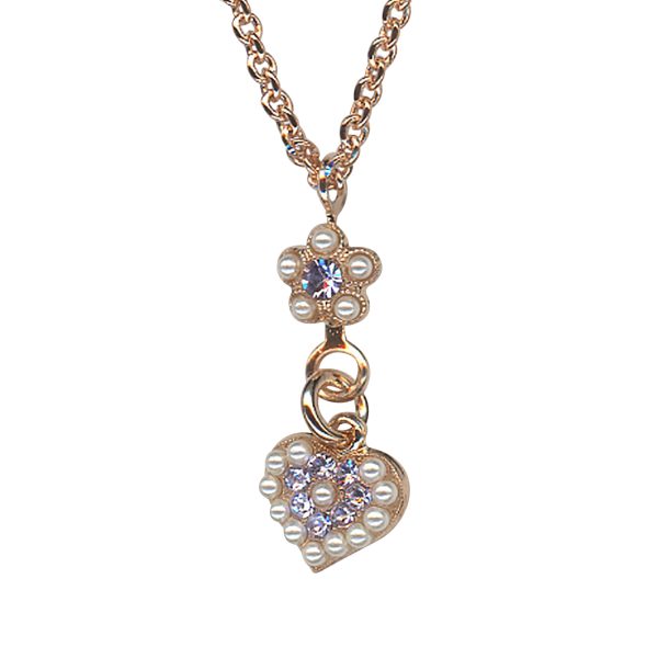 Necklace Pendant By Mariana Joy Of Life Coll. Adorable Pearl and Violet Swarovski Crystals