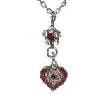Mariana Necklace Pendant Fabulous Siam & Clear Austrian Crystals My Treasures Coll. - Image 3