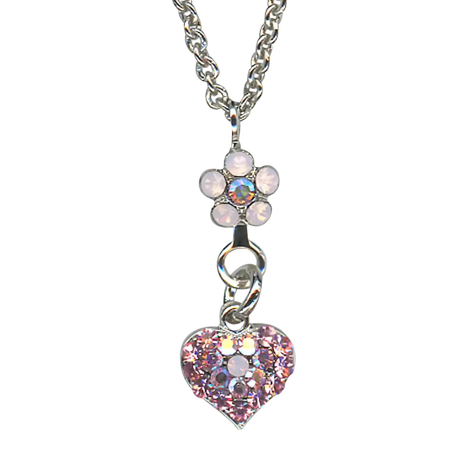 N-5322-9-223-SP(1) Mariana Necklace Pendant Sophisticated Lt Rose, AB, & Rose Opal Austrian Crystals Diana Icons Coll. - Image 1