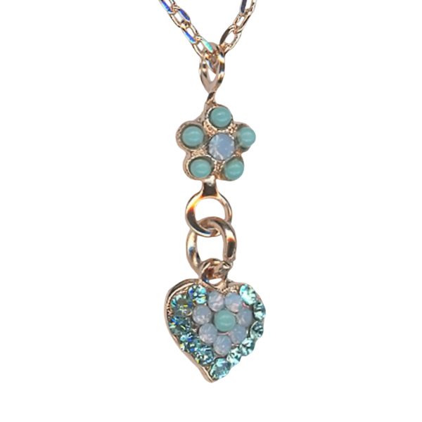 Mariana Necklace Pendant Lovely Turq, Aquamarine & Lt Sapphire Opal Austrian Crystals My Treasures Coll.