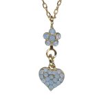 Mariana Necklace Pendant Preppy Lt Sapphire Opal Austrian Crystals My Treasures Coll.