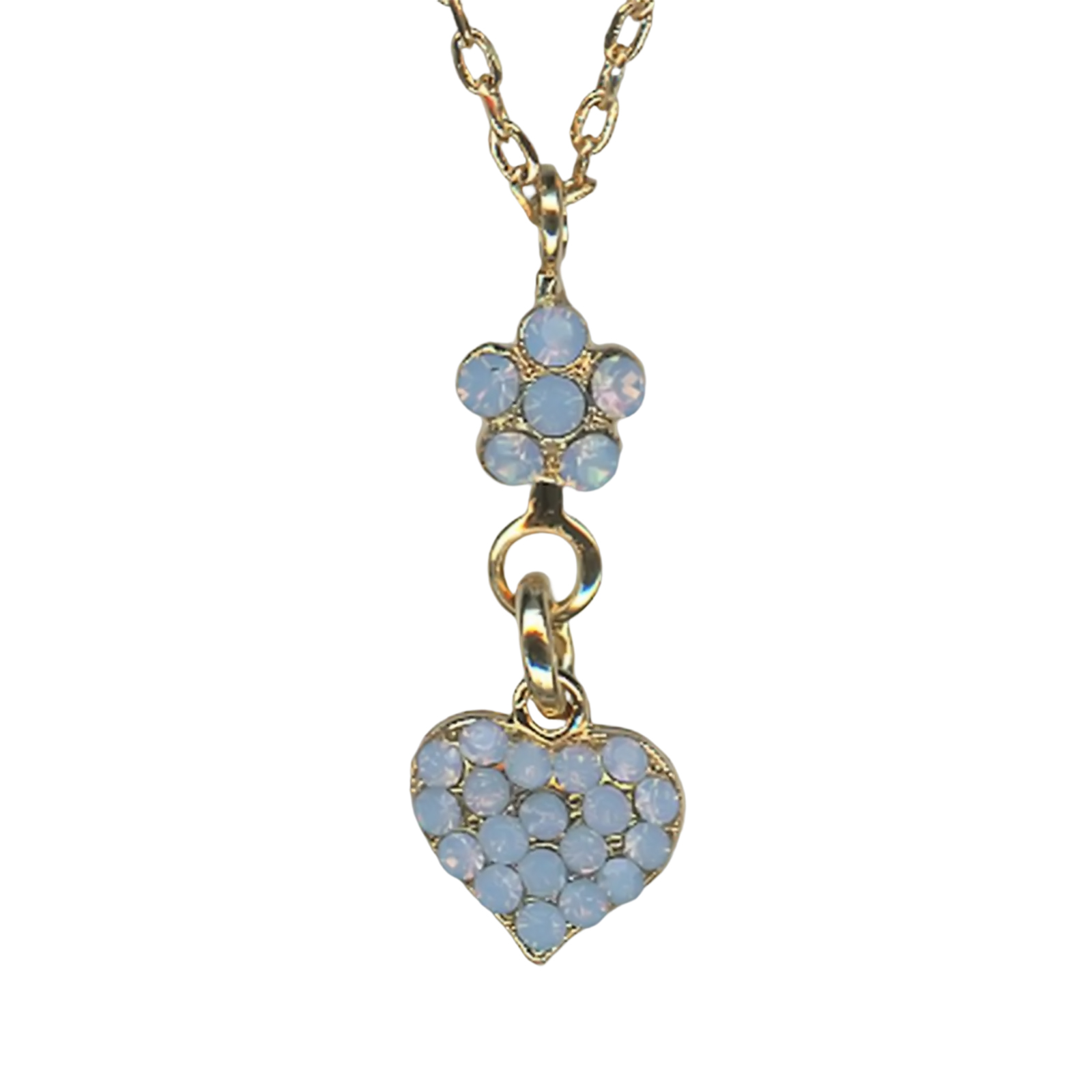 N-5322-9-285-YG(1) Mariana Necklace Pendant Preppy Lt Sapphire Opal Austrian Crystals My Treasures Coll. - Image 1