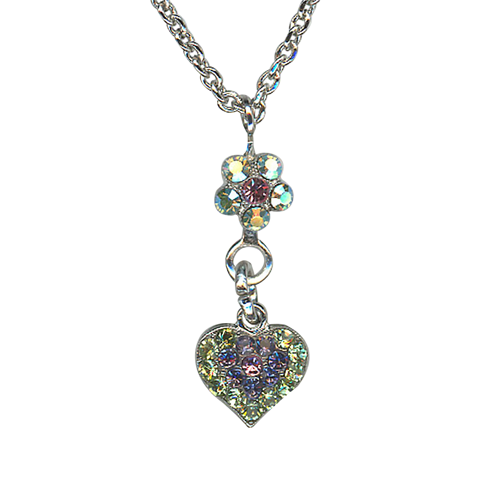 N-5322-9-88-SP(1) Mariana Necklace Pendant Exquisite Chrysolite, Lt Rose, & Tanzanite Austrian Crystals My Treasures Coll. - Image 1