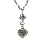Mariana Necklace Pendant Exquisite Chrysolite, Lt Rose, & Tanzanite Austrian Crystals My Treasures Coll. - Image 3