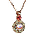Mariana Necklace Pendant Glitzy Sun Kissed Peach, Chrysolite Opal, Chrysolite and Padparadscha Austrian Crystals My Butterfly Coll. - Image 3