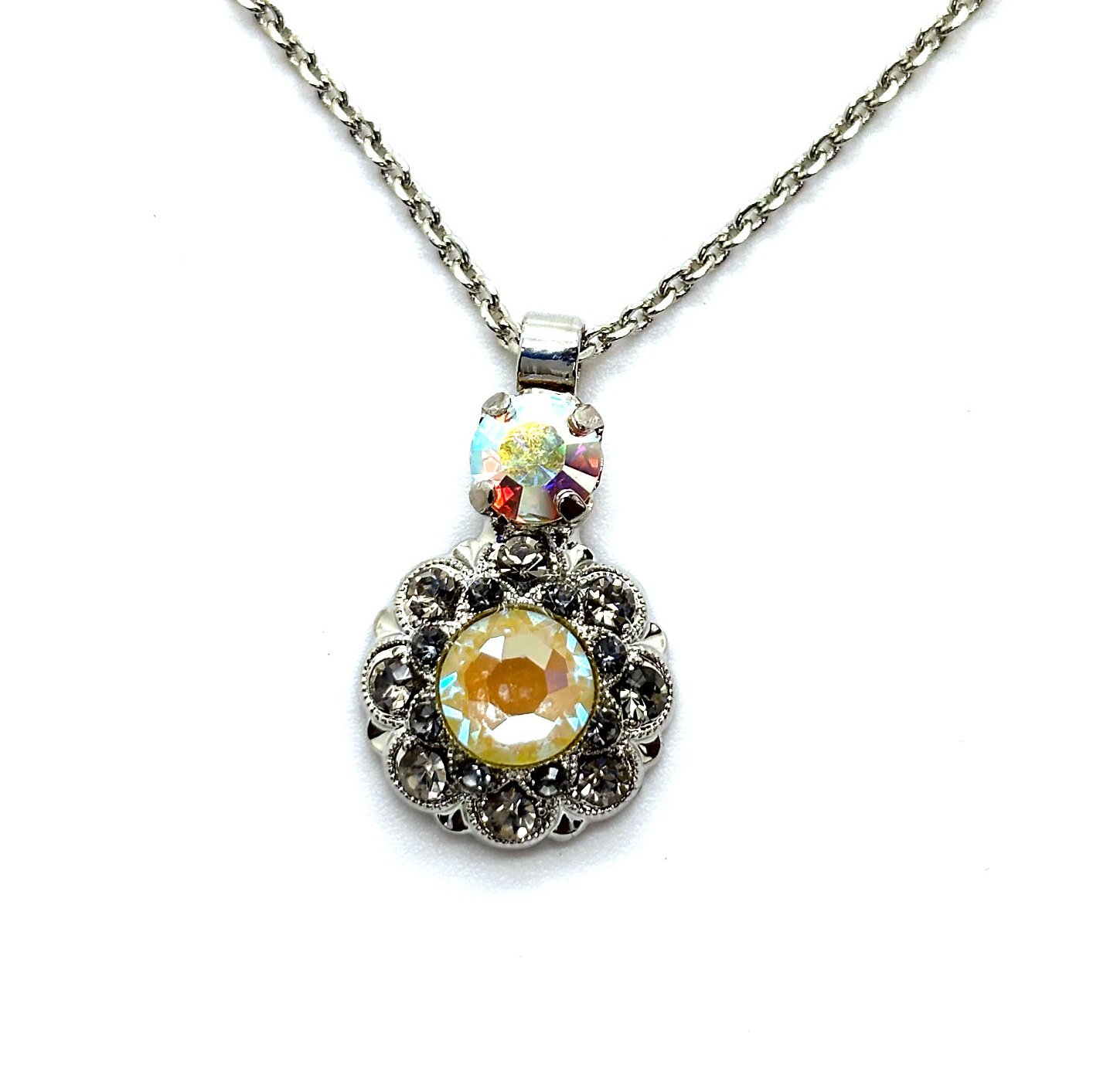 N-5417-1121-RO (3) Necklace Pendant By Mariana Woman Adorable Sun Kissed Sunshine Swarovski Crystals - Image 1
