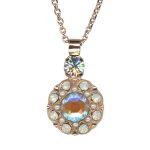 Mariana Necklace Pendant Elegant Cream Pearl, Clear, White Opal & Sun Kissed Horizon Austrian Crystals Butter Pecan A La Mode Coll. - Image 3