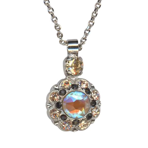 Mariana Necklace Pendant Sophisticated Sun Kissed Horizon, Golden Shadow, & Jet Austrian Crystals 2022 VOL. 1 Sexbomb Coll.
