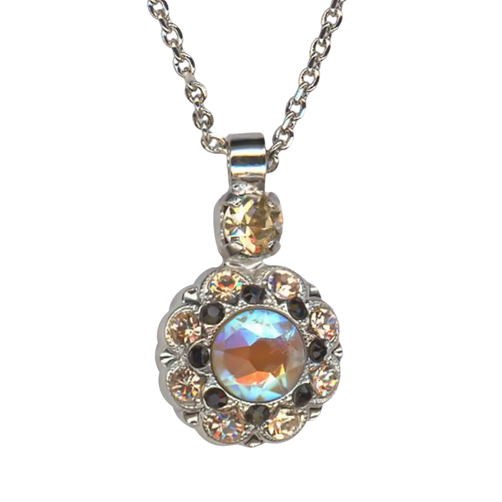 N-5417-1155-SP(1) Mariana Necklace Pendant Sophisticated Sun Kissed Horizon, Golden Shadow, & Jet Austrian Crystals 2022 VOL. 1 Sexbomb Coll. - Image 1