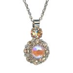 Necklace Pendant By Mariana Woman Shimmering Peach and Sun Kissed Peach Swarovski Crystals - Image 3