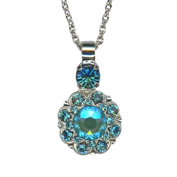 Mariana Necklace Pendant Alluring Laguna Delite & Indicolite Austrian Crystals My Treasures Coll.