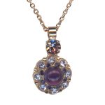 Mariana Necklace Pendant Wildberry / Misty Coll. Amethyst Mineral, Purple Velvet, & Lilac Austrian Crystals - Image 2